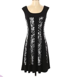 Dress Barn Woman's Black and White  Dress - Very Comfortable - Small